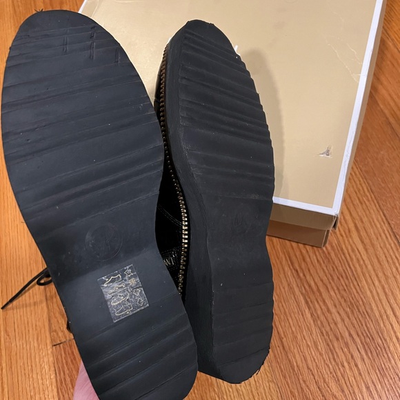 Michael Kors Haskell Crocodile Embossed Leather Combat Boot - Picture 6 of 6